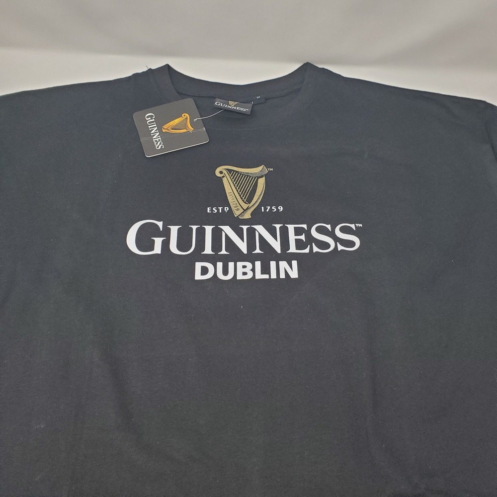 Guinness T-Shirt Mens XXL Relaxed Black Graphic Dublin Traditional Craft Limited